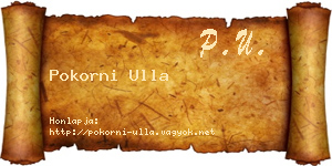 Pokorni Ulla névjegykártya